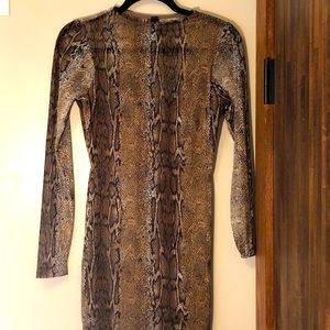 Leopard long sleeves mini dress. Never worn.